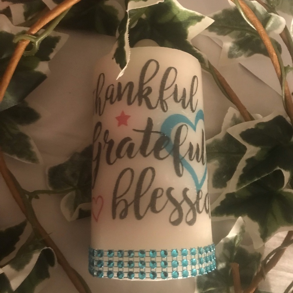 Personalized keepsake. Thankful, Grateful & Blessed!
